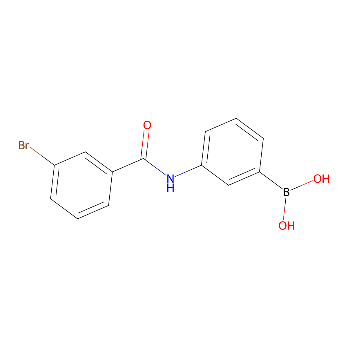 (3-(3-Bromobenzamido)phenyl)boronic acid molecular structure, CAS 2246865-32-5