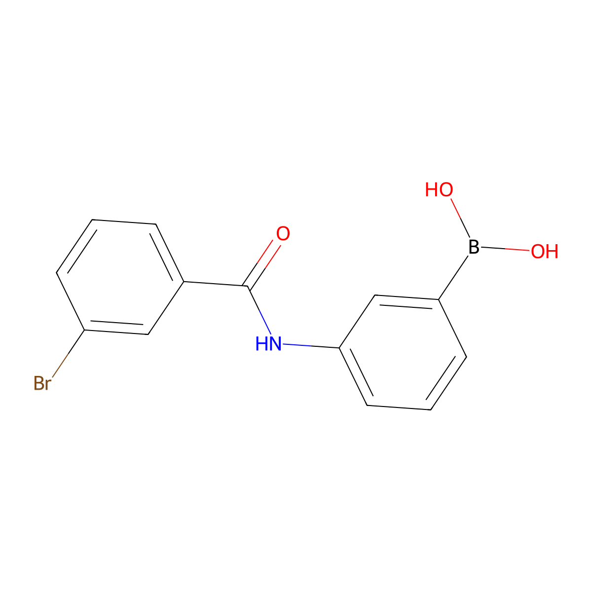 (3-(3-Bromobenzamido)phenyl)boronic acid molecular structure, CAS 2246865-32-5