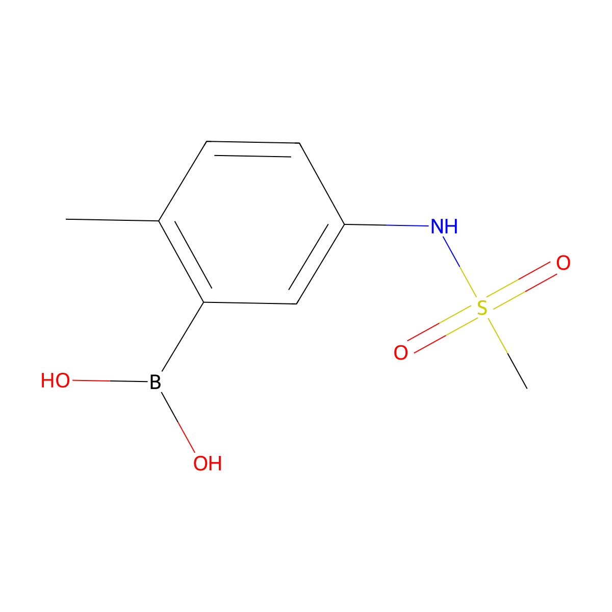(5-Methanesulfonamido-2-methylphenyl)boronic acid molecular structure, CAS 2246866-07-7