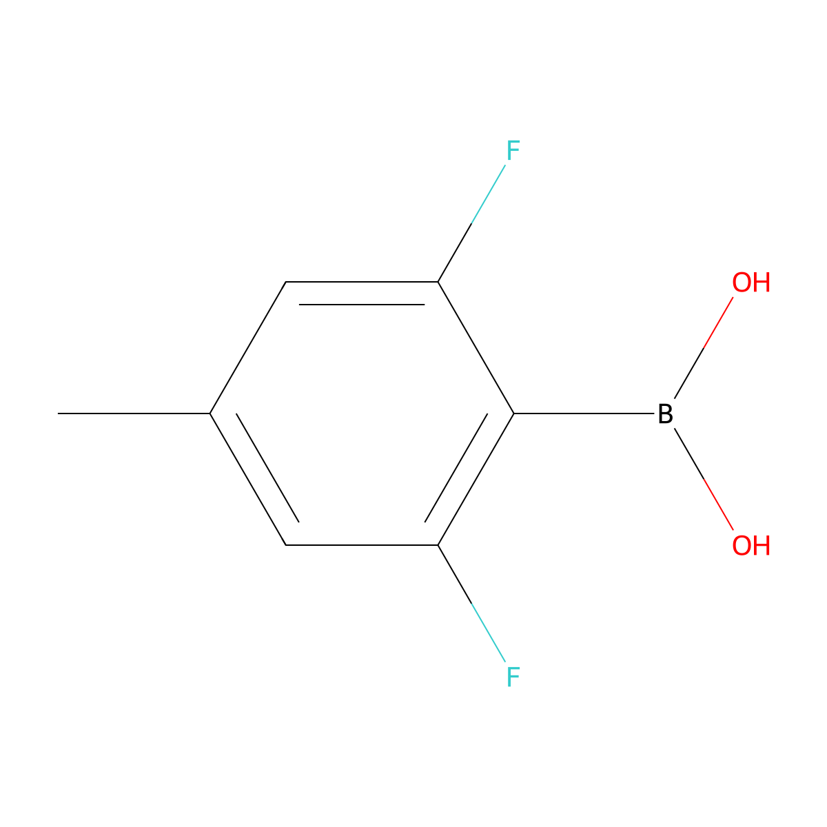 (2,6-Difluoro-4-methylphenyl)boronic acid molecular structure, CAS 2246867-26-3