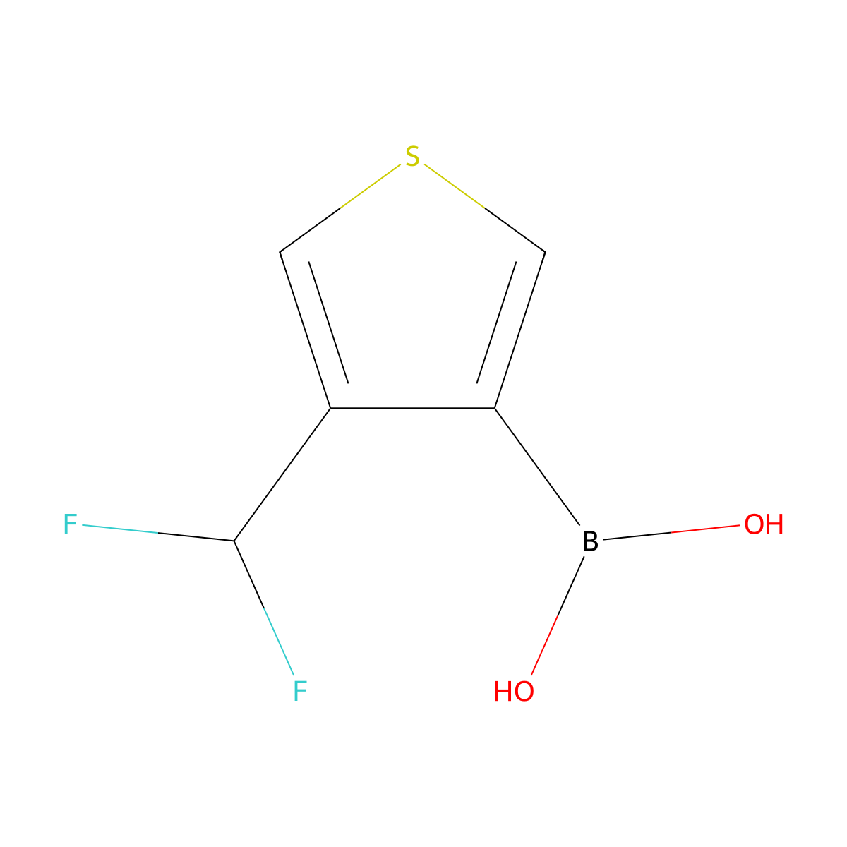 (4-(Difluoromethyl)thiophen-3-yl)boronic acid molecular structure, CAS 2246874-50-8