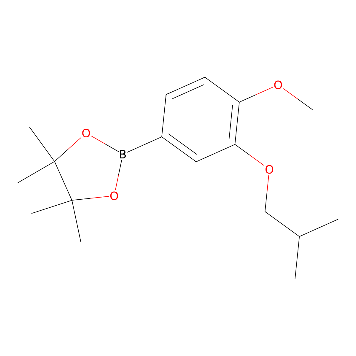 2-(3-Isobutoxy-4-methoxyphenyl)-4,4,5,5-tetramethyl-1,3,2-dioxaborolane molecular structure, CAS 2246874-64-4