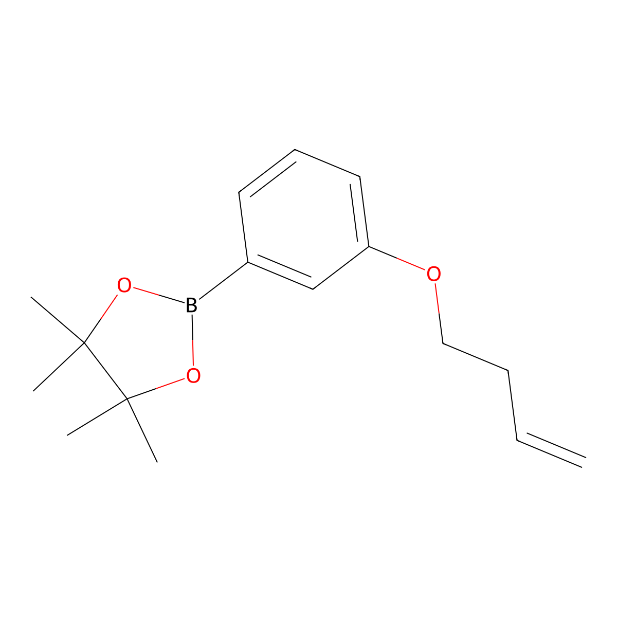 2-[3-(But-3-en-1-yloxy)phenyl]-4,4,5,5-tetramethyl-1,3,2-dioxaborolane molecular structure, CAS 2246880-69-1