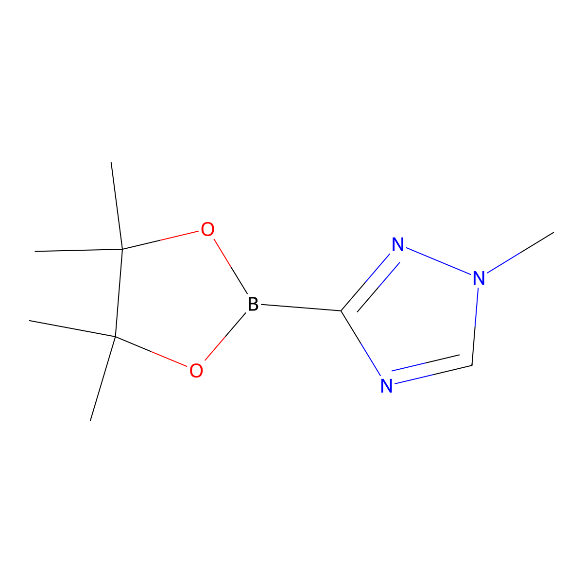 1-Methyl-3-(4,4,5,5-tetramethyl-1,3,2-dioxaborolan-2-yl)-1H-1,2,4-triazole molecular structure, CAS 2246885-44-7