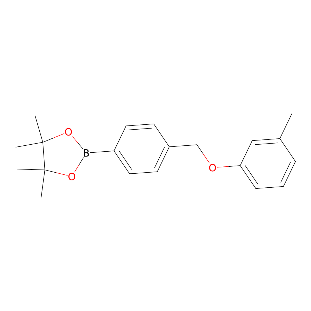 4,4,5,5-Tetramethyl-2-[4-[(3-methylphenoxy)methyl]phenyl]-1,3,2-dioxaborolane molecular structure, CAS 2246886-72-4