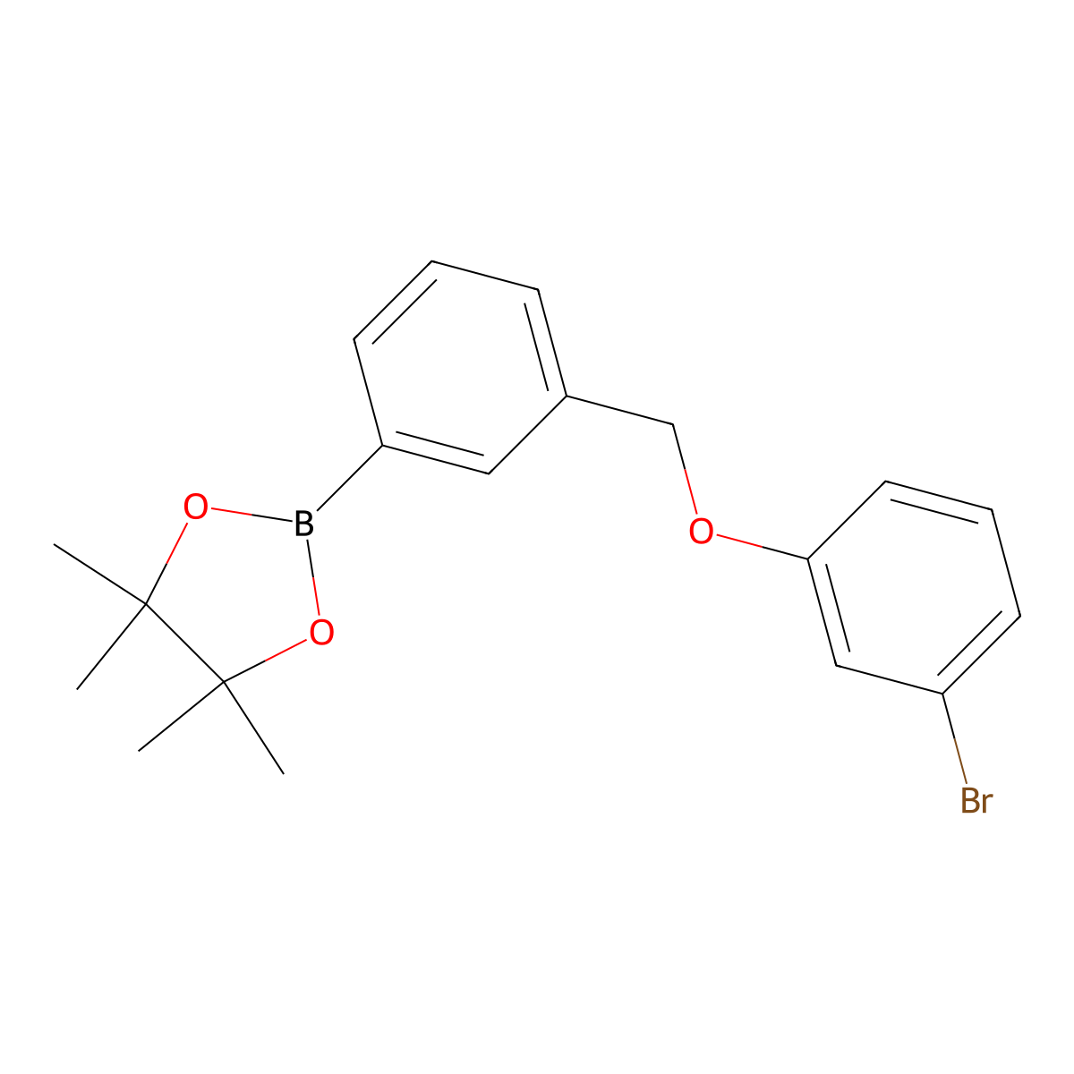 2-(3-((3-Bromophenoxy)methyl)phenyl)-4,4,5,5-tetramethyl-1,3,2-dioxaborolane molecular structure, CAS 2246887-71-6