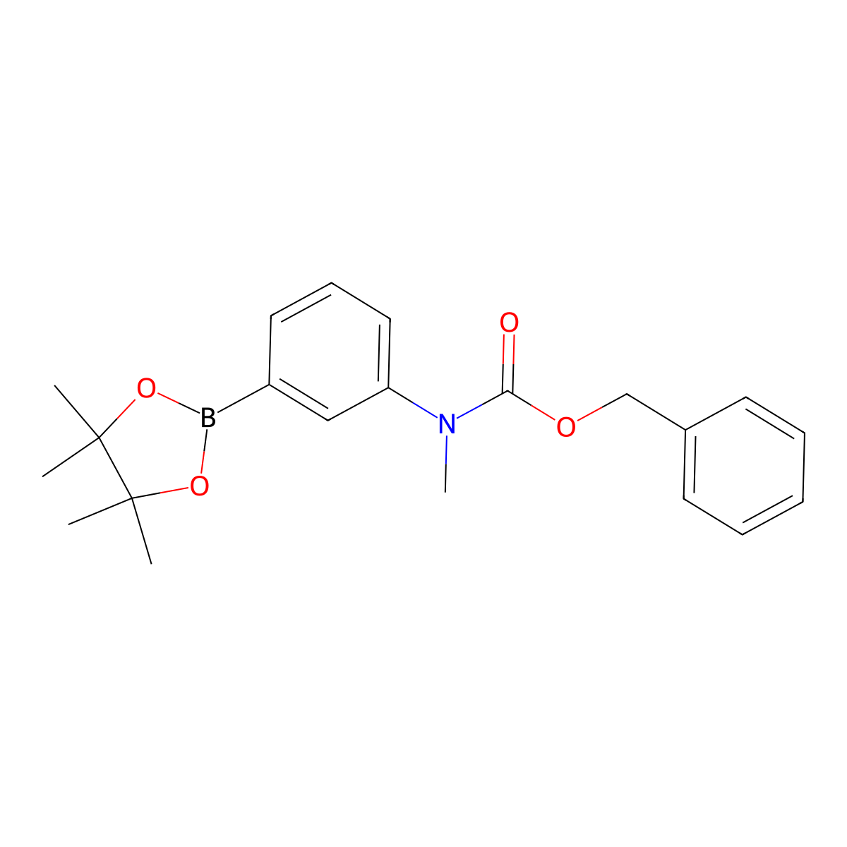 benzyl N-methyl-N-[3-(tetramethyl-1,3,2-dioxaborolan-2-yl)phenyl]carbamate molecular structure, CAS 2246892-47-5
