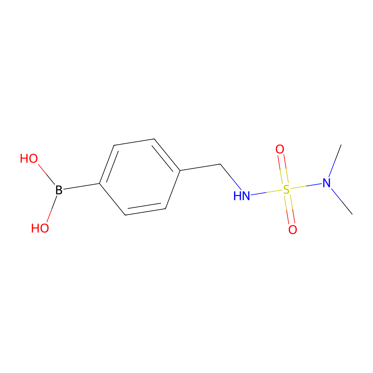 (4-(((N,N-dimethylsulfamoyl)amino)methyl)phenyl)boronic acid molecular structure, CAS 2246894-62-0