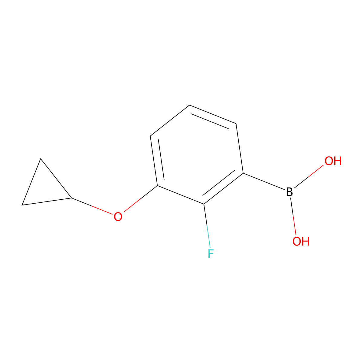 (3-Cyclopropoxy-2-fluorophenyl)boronic acid molecular structure, CAS 2246900-98-9