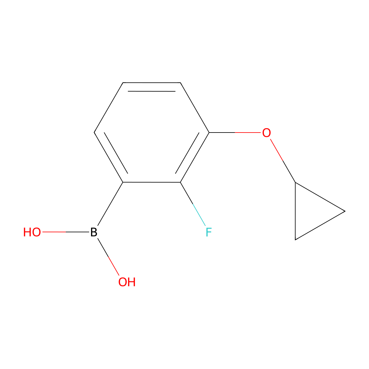 (3-Cyclopropoxy-2-fluorophenyl)boronic acid molecular structure, CAS 2246900-98-9