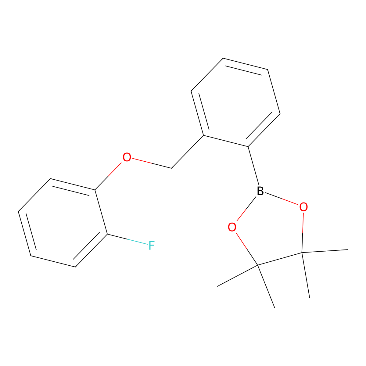 2-(2-((2-Fluorophenoxy)methyl)phenyl)-4,4,5,5-tetramethyl-1,3,2-dioxaborolane molecular structure, CAS 2246906-32-9