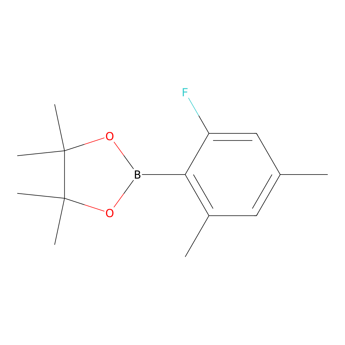 2-(2-Fluoro-4,6-dimethylphenyl)-4,4,5,5-tetramethyl-1,3,2-dioxaborolane molecular structure, CAS 2246907-90-2