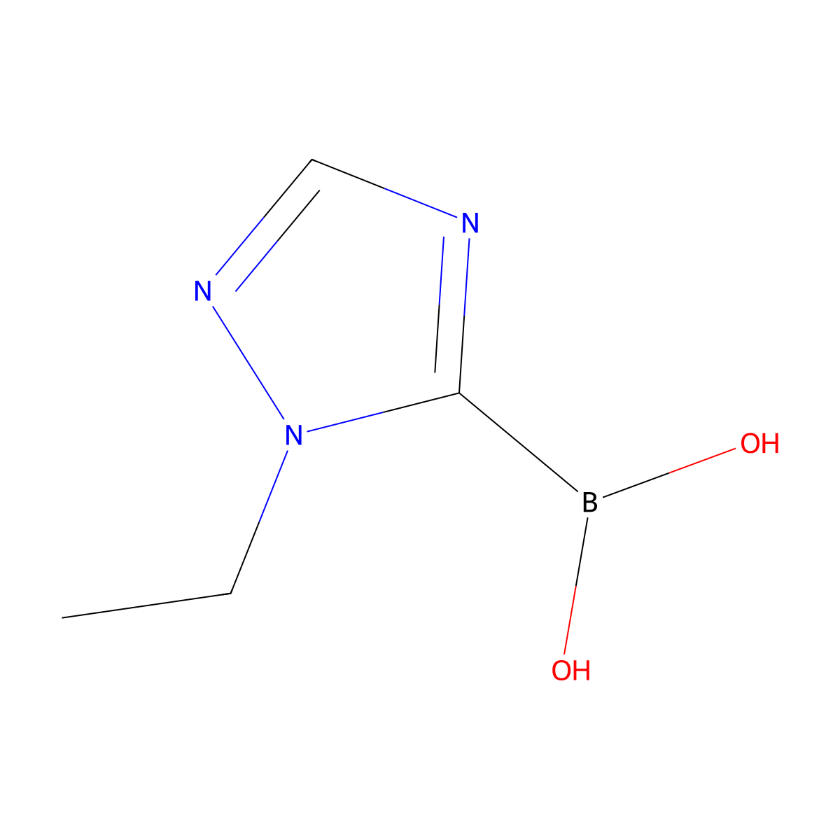 (1-ethyl-1H-1,2,4-triazol-5-yl)boronic acid molecular structure, CAS 2246911-09-9