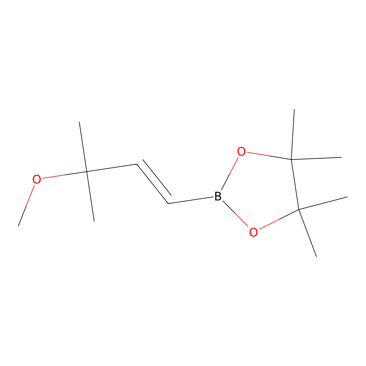 2-[(1E)-3-methoxy-3-methylbut-1-en-1-yl]-4,4,5,5-tetramethyl-1,3,2-dioxaborolane molecular structure, CAS 2246913-51-7