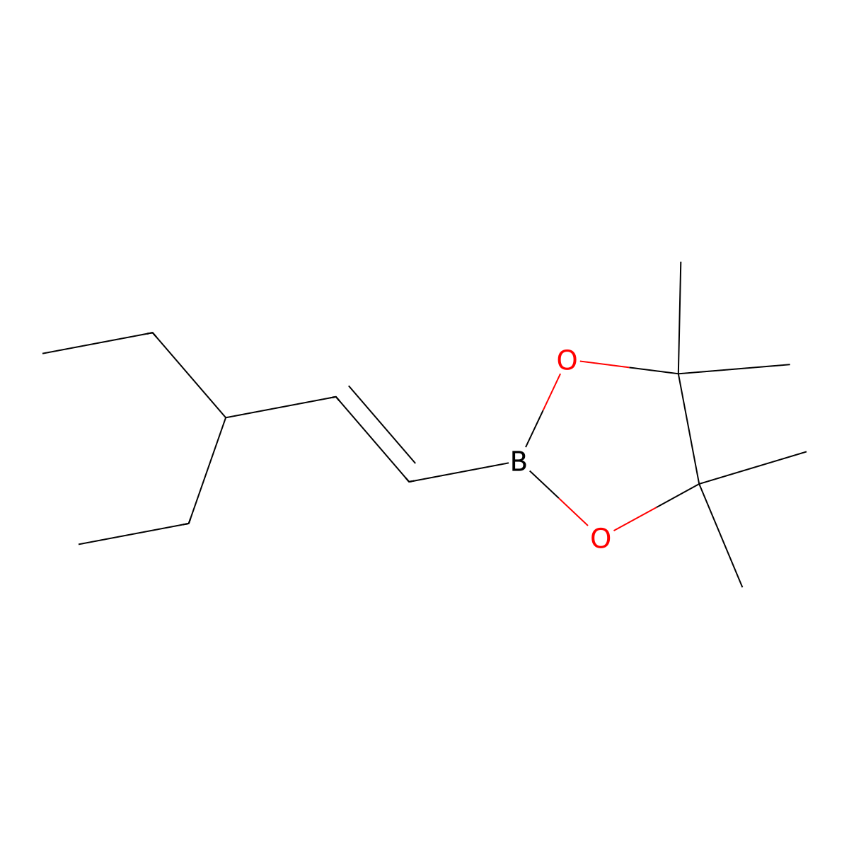 2-[(1E)-3-ethylpent-1-en-1-yl]-4,4,5,5-tetramethyl-1,3,2-dioxaborolane molecular structure, CAS 2246916-35-6