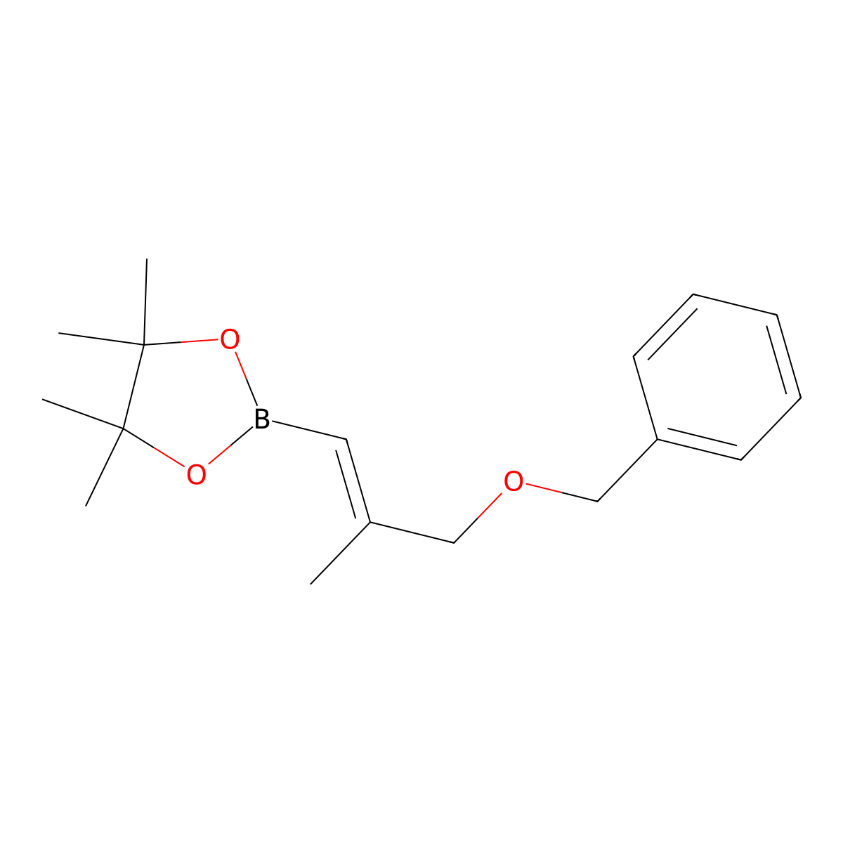 2-[3-(Benzyloxy)-2-methylprop-1-en-1-yl]-4,4,5,5-tetramethyl-1,3,2-dioxaborolane molecular structure, CAS 2246916-66-3