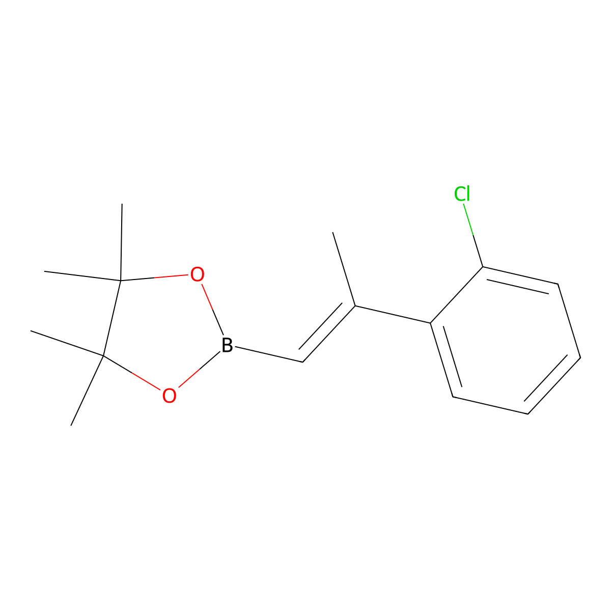 2-(2-(2-Chlorophenyl)prop-1-en-1-yl)-4,4,5,5-tetramethyl-1,3,2-dioxaborolane molecular structure, CAS 2246920-03-4