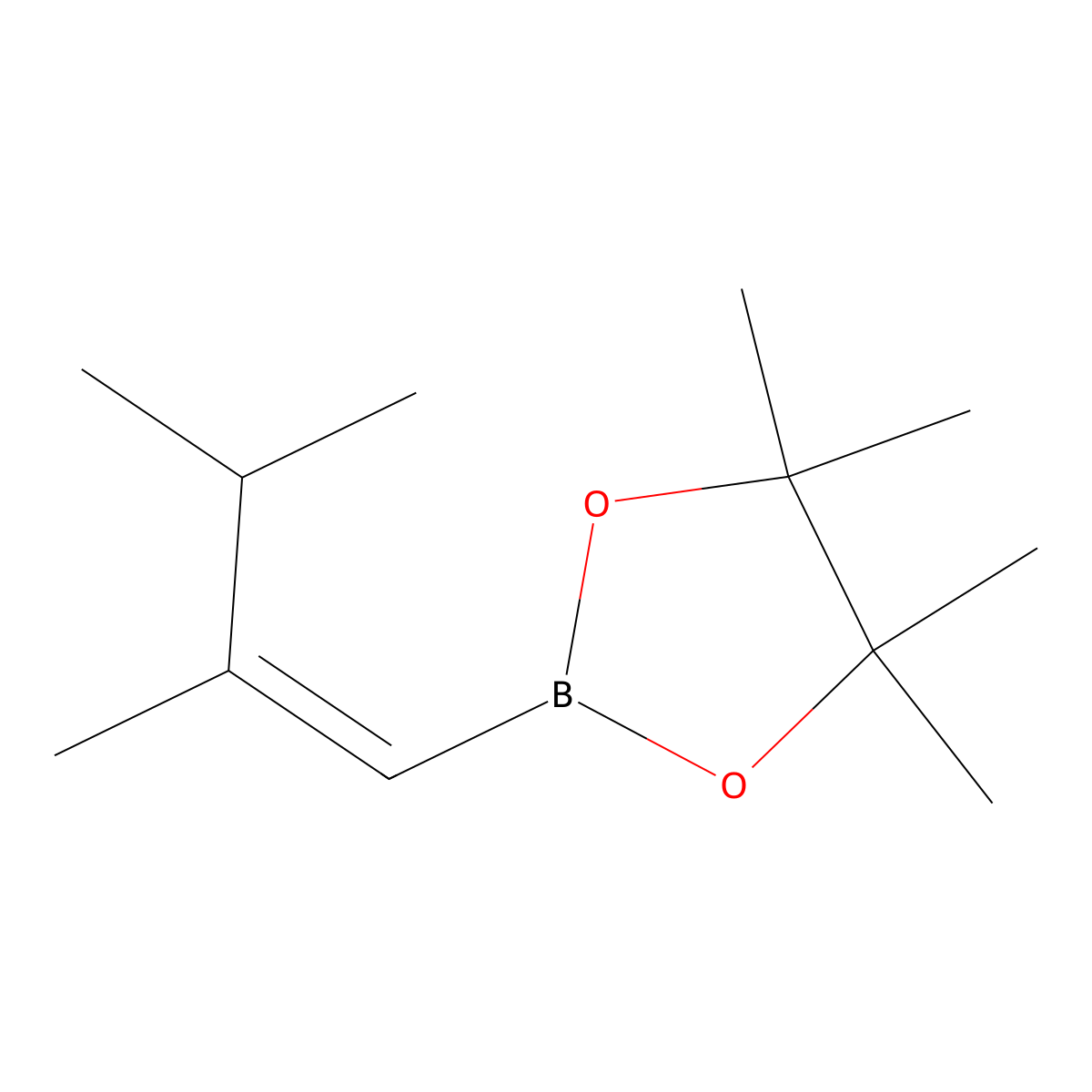 2-(2,3-Dimethylbut-1-en-1-yl)-4,4,5,5-tetramethyl-1,3,2-dioxaborolane molecular structure, CAS 2246921-13-9