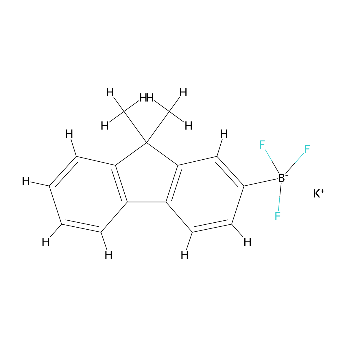 Potassium 9,9-Dimethyl-9H-fluorene-2-trifluoroborate molecular structure, CAS 2246944-47-6