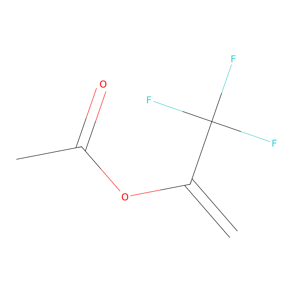 1-Propen-2-ol, 3,3,3-trifluoro-, 2-acetate molecular structure, CAS 2247-91-8