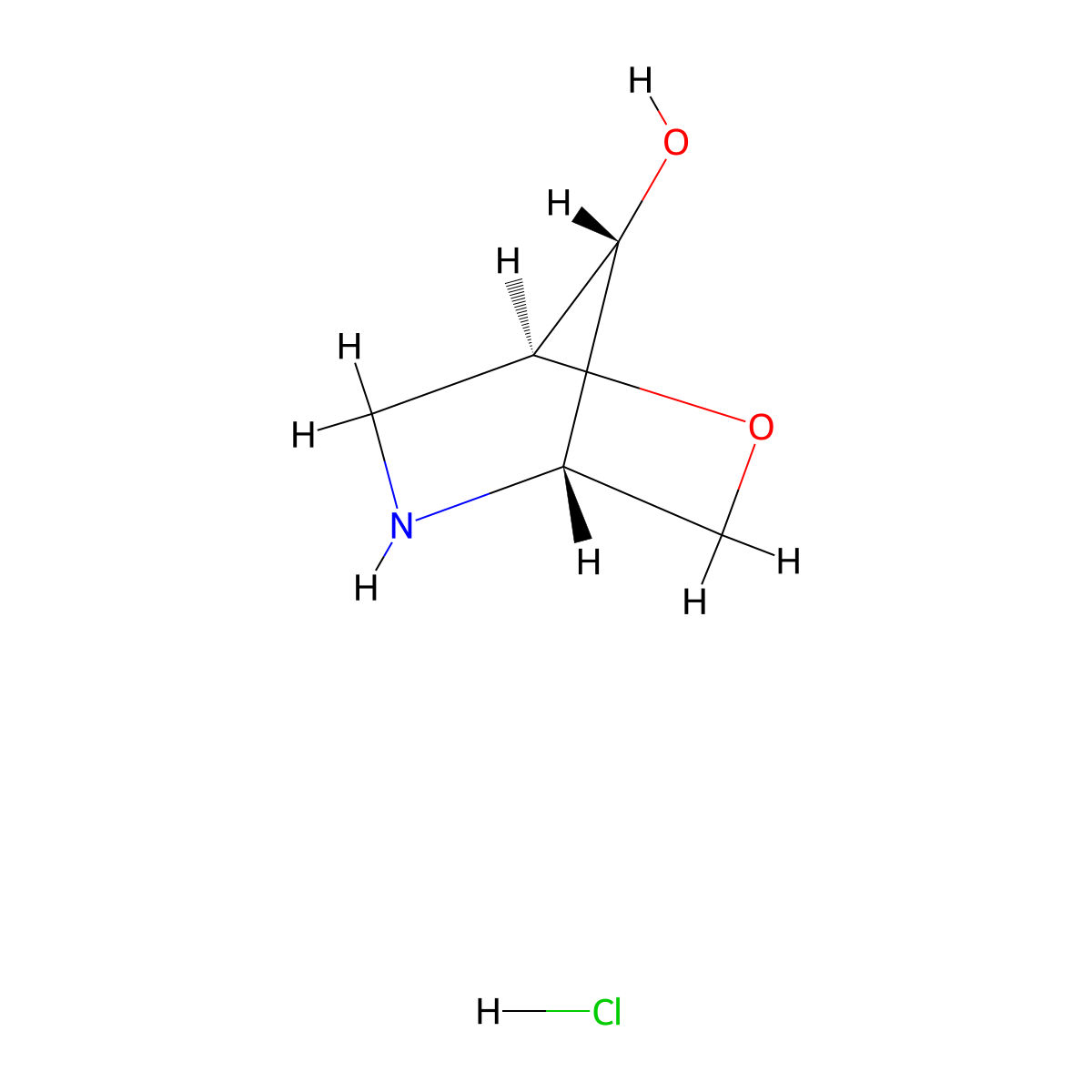 (1S,4S,7R)-2-oxa-5-azabicyclo[2.2.1]heptan-7-ol hydrochloride molecular structure, CAS 2247087-94-9