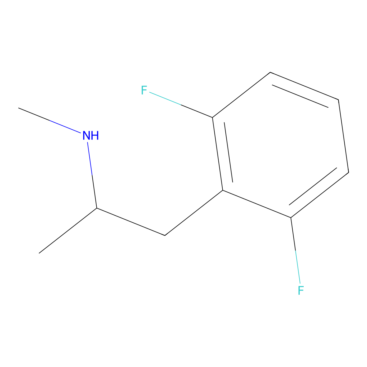 ((2S)-1-(2,6-difluorophenyl)propan-2-yl)(methyl)amine molecular structure, CAS 2247088-08-8
