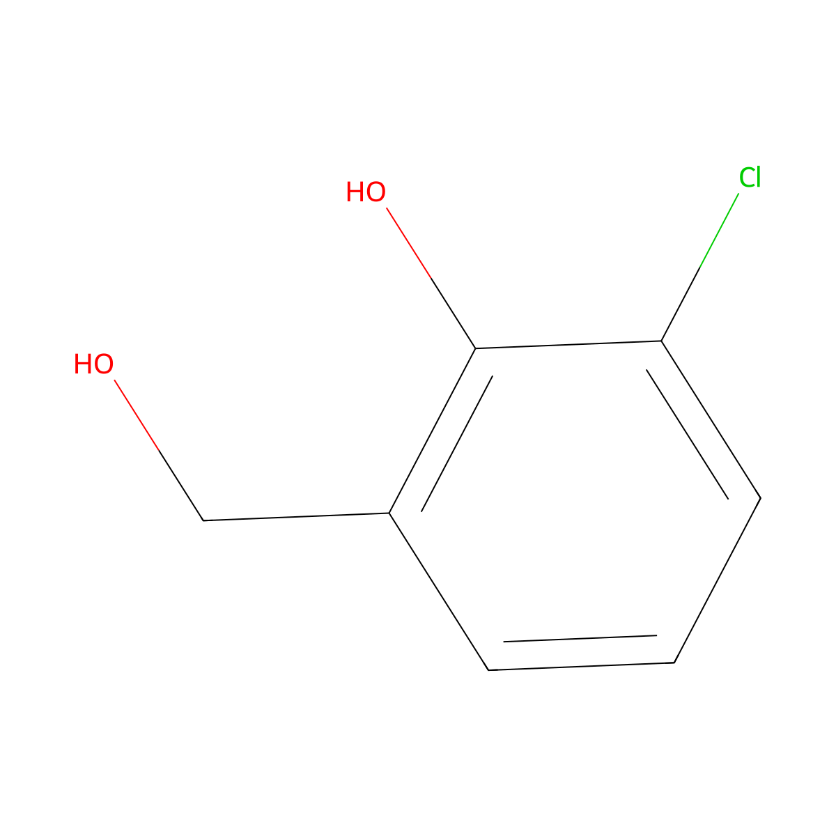 2-Chloro-6-(hydroxymethyl)phenol molecular structure, CAS 22471-02-9