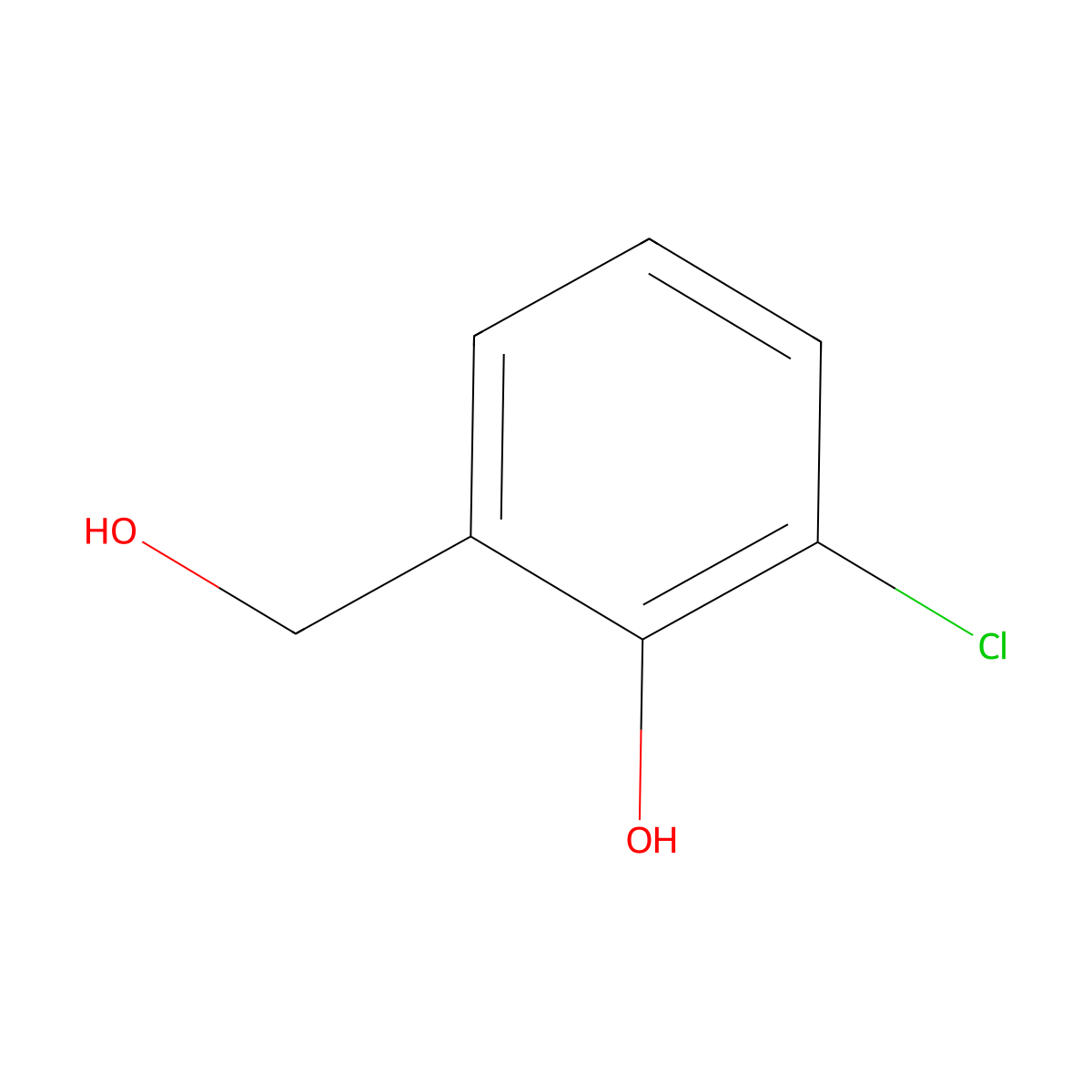 2-Chloro-6-(hydroxymethyl)phenol molecular structure, CAS 22471-02-9