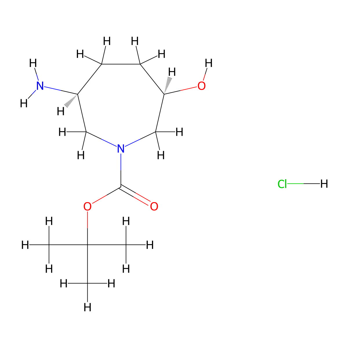 rac-tert-butyl(3R,6S)-3-amino-6-hydroxyazepane-1-carboxylatehydrochloride molecular structure, CAS 2247101-92-2