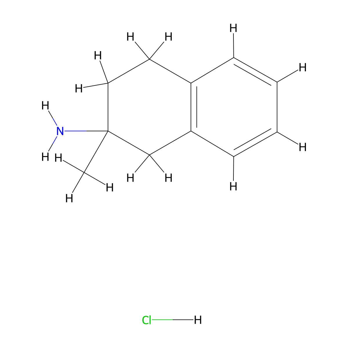 2-Methyl-1,2,3,4-tetrahydronaphthalen-2-amine hydrochloride molecular structure, CAS 2247101-95-5