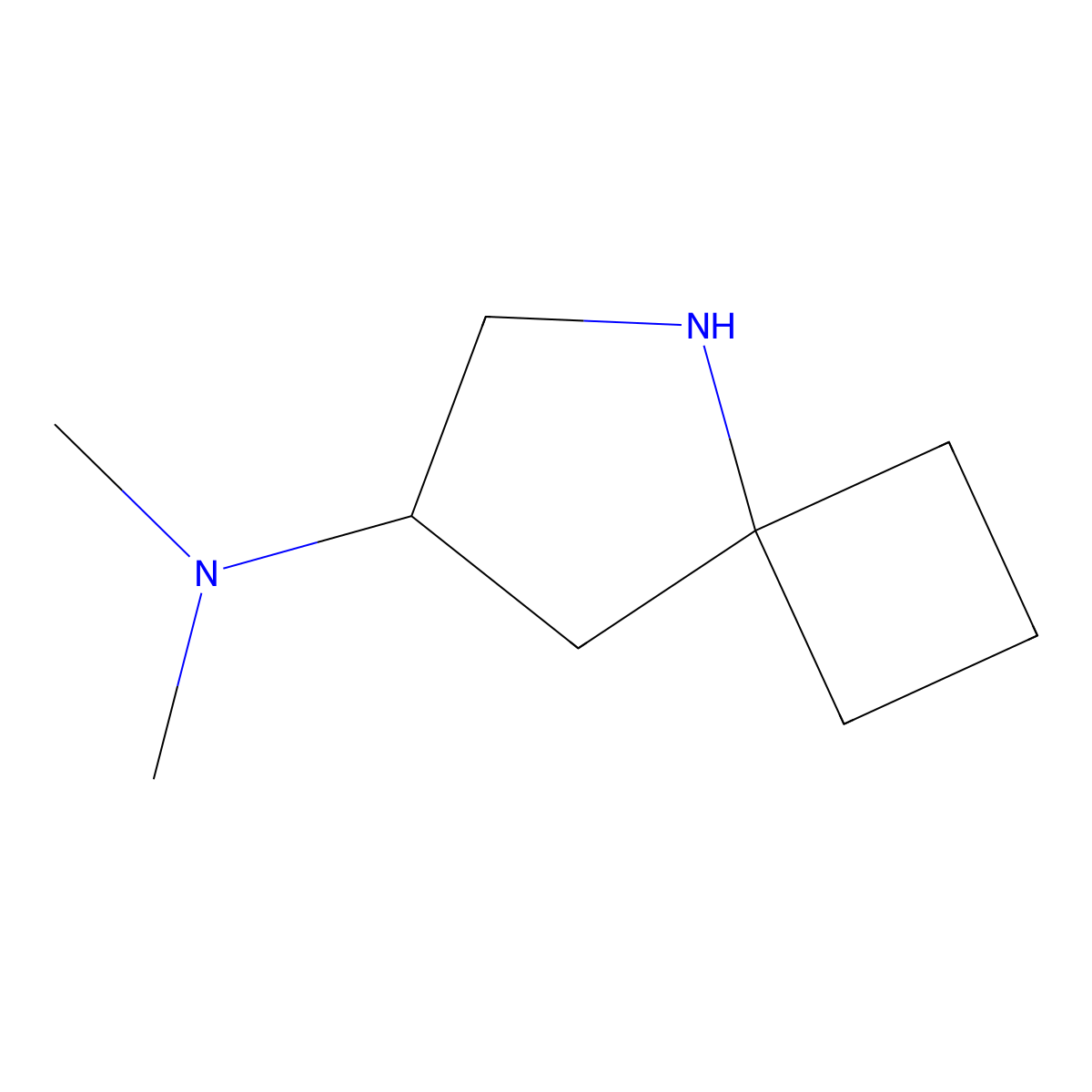 N,N-dimethyl-5-azaspiro[3.4]octan-7-amine molecular structure, CAS 2247101-99-9