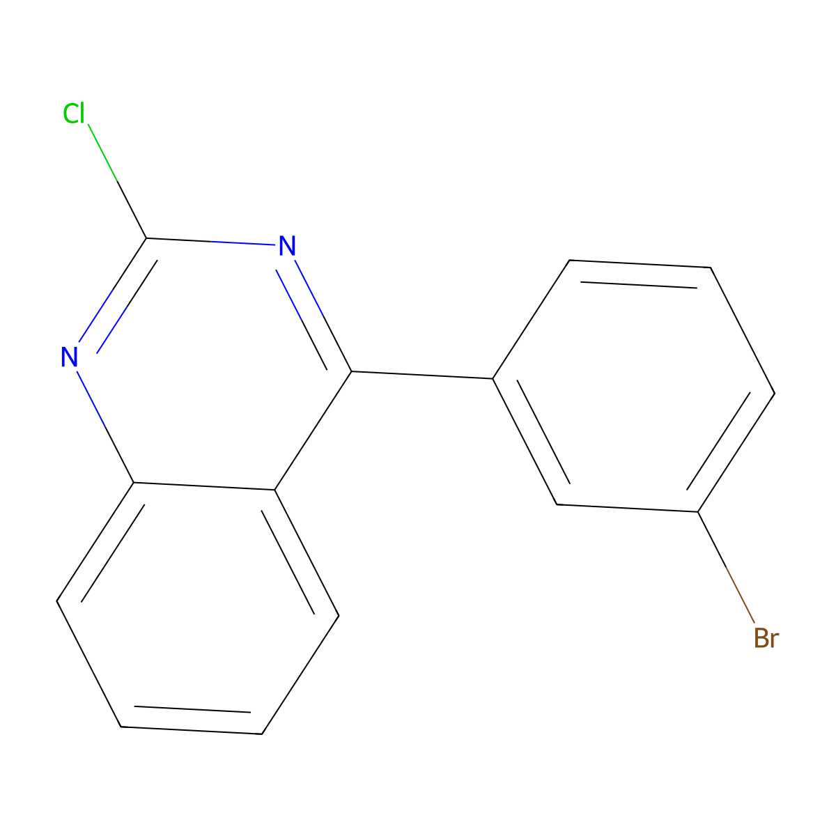 4-(3-Bromophenyl)-2-chloroquinazoline molecular structure, CAS 2247102-10-7