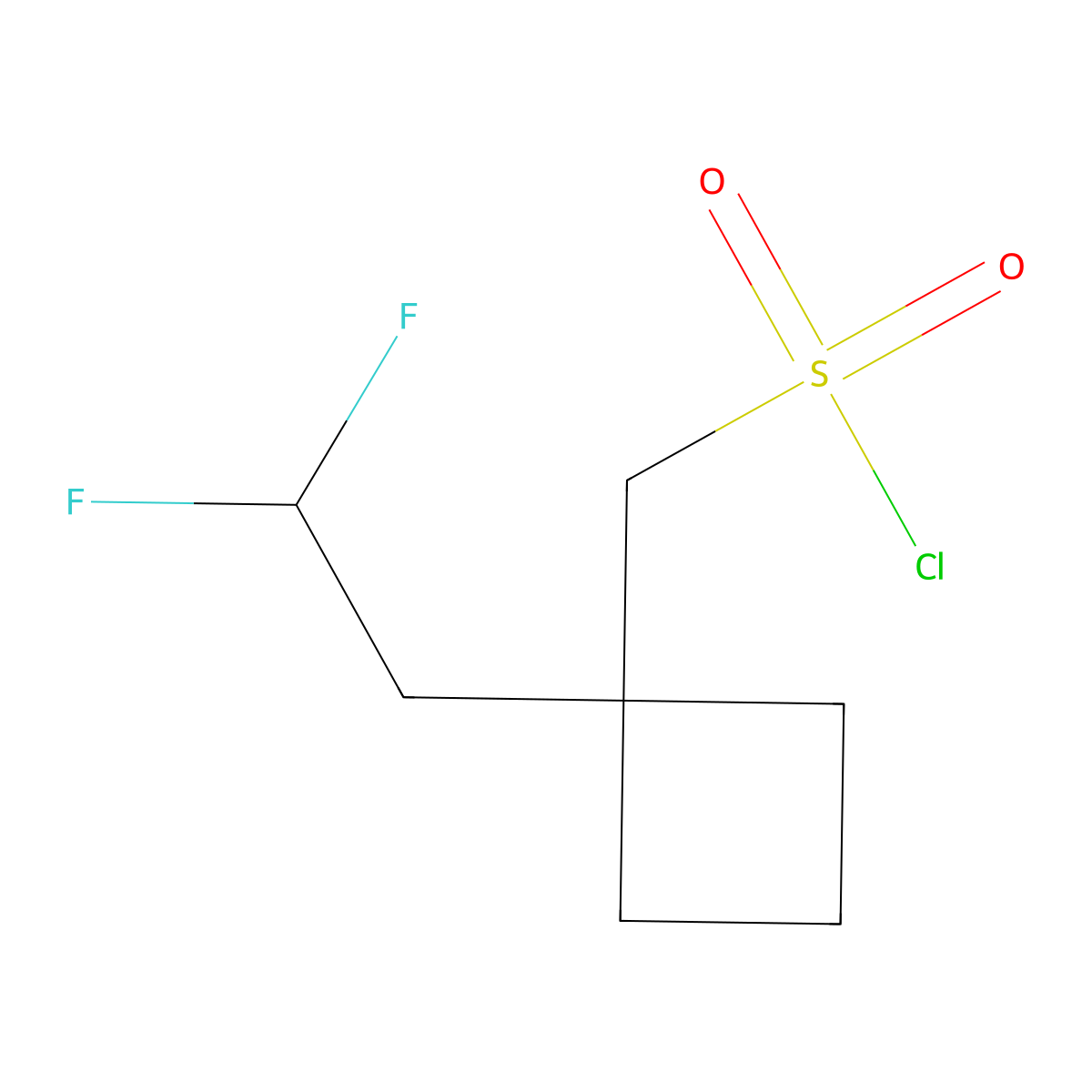 (1-(2,2-Difluoroethyl)cyclobutyl)methanesulfonyl chloride molecular structure, CAS 2247102-14-1