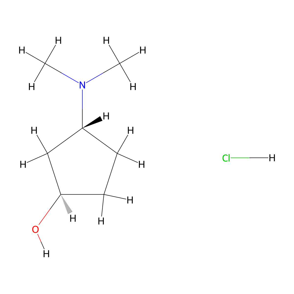 rac-(1R,3R)-3-(dimethylamino)cyclopentan-1-ol hydrochloride molecular structure, CAS 2247102-23-2