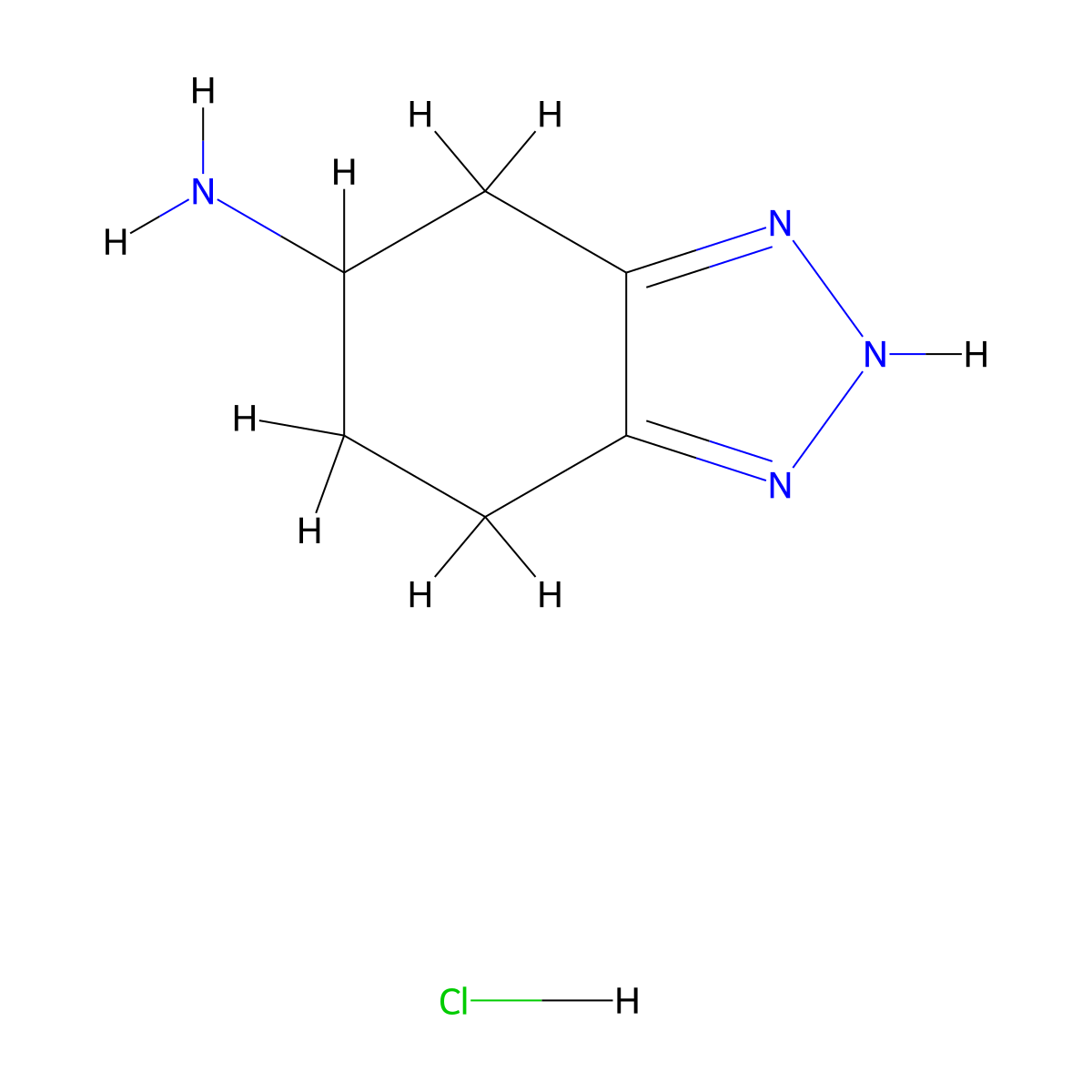 4,5,6,7-tetrahydro-1H-1,2,3-benzotriazol-5-amine hydrochloride molecular structure, CAS 2247102-48-1
