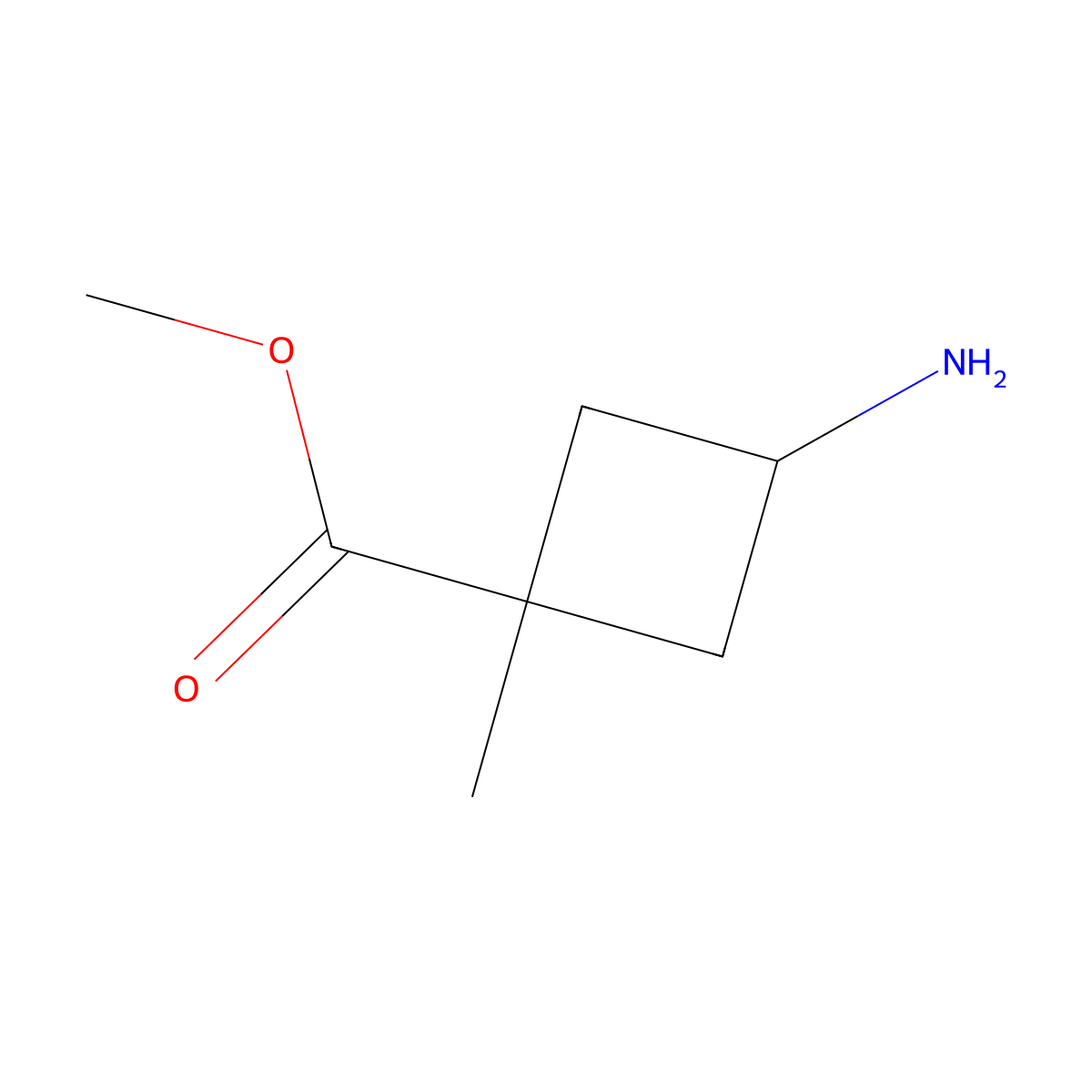 Methyl 3-amino-1-methylcyclobutane-1-carboxylate molecular structure, CAS 2247102-49-2