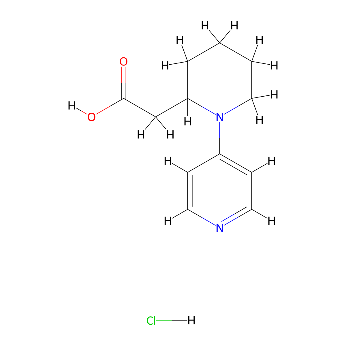 2-[1-(Pyridin-4-yl)piperidin-2-yl]acetic acid hydrochloride molecular structure, CAS 2247102-55-0