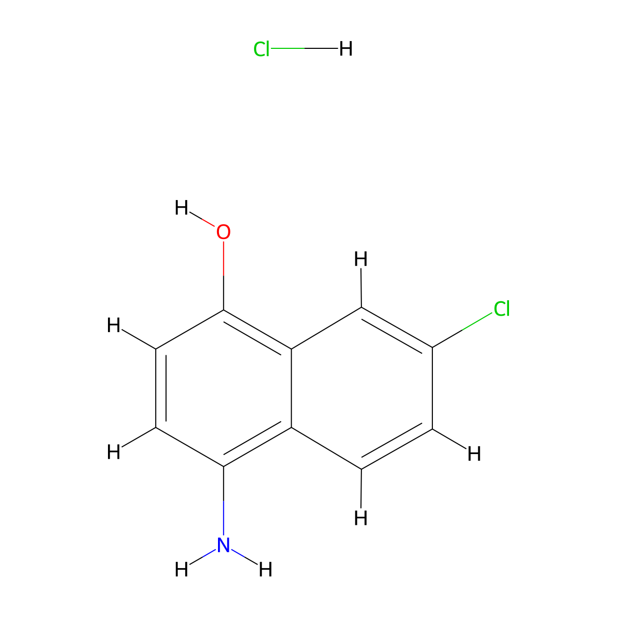 4-Amino-7-chloronaphthalen-1-ol hydrochloride molecular structure, CAS 2247102-57-2