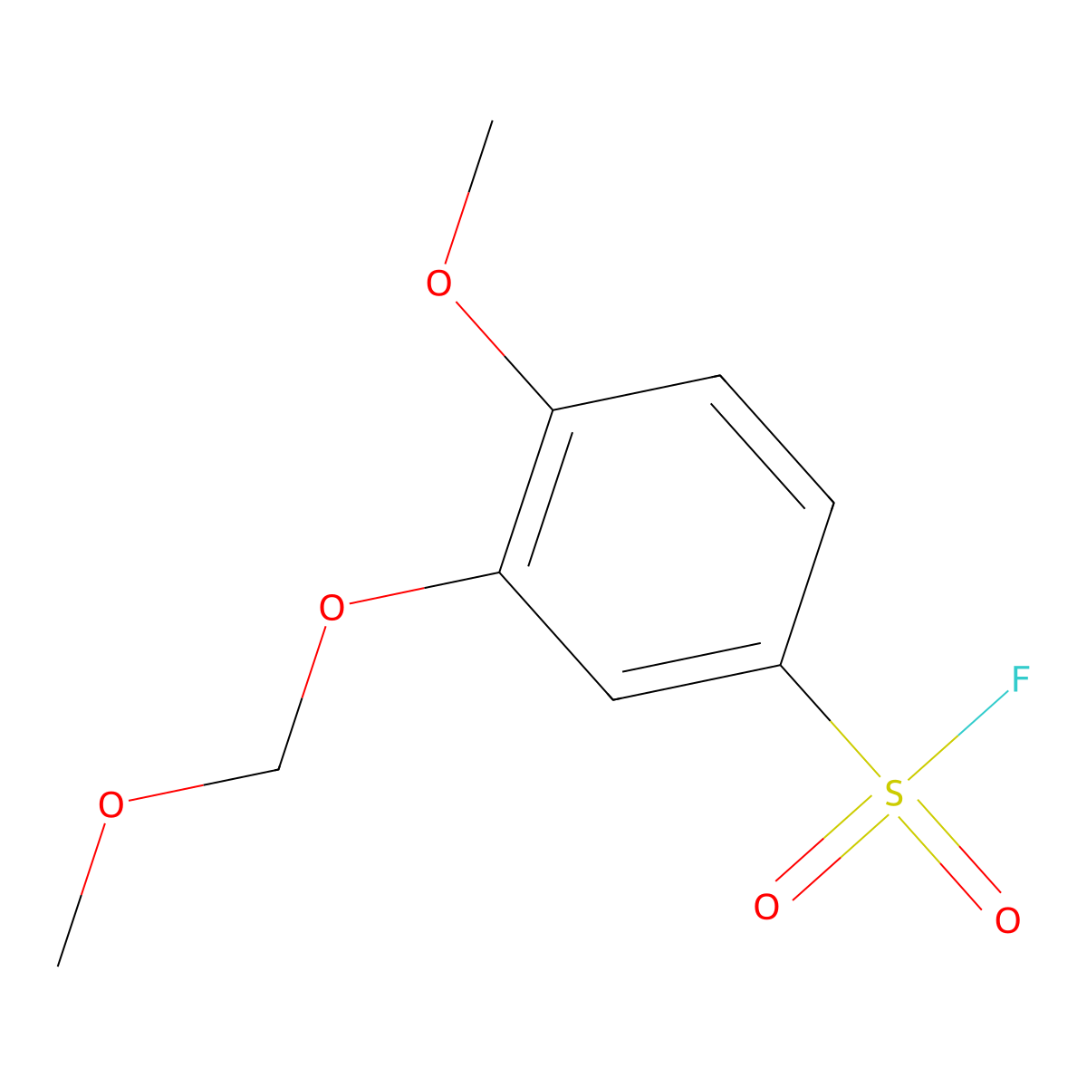 4-Methoxy-3-(methoxymethoxy)benzene-1-sulfonyl fluoride molecular structure, CAS 2247102-71-0