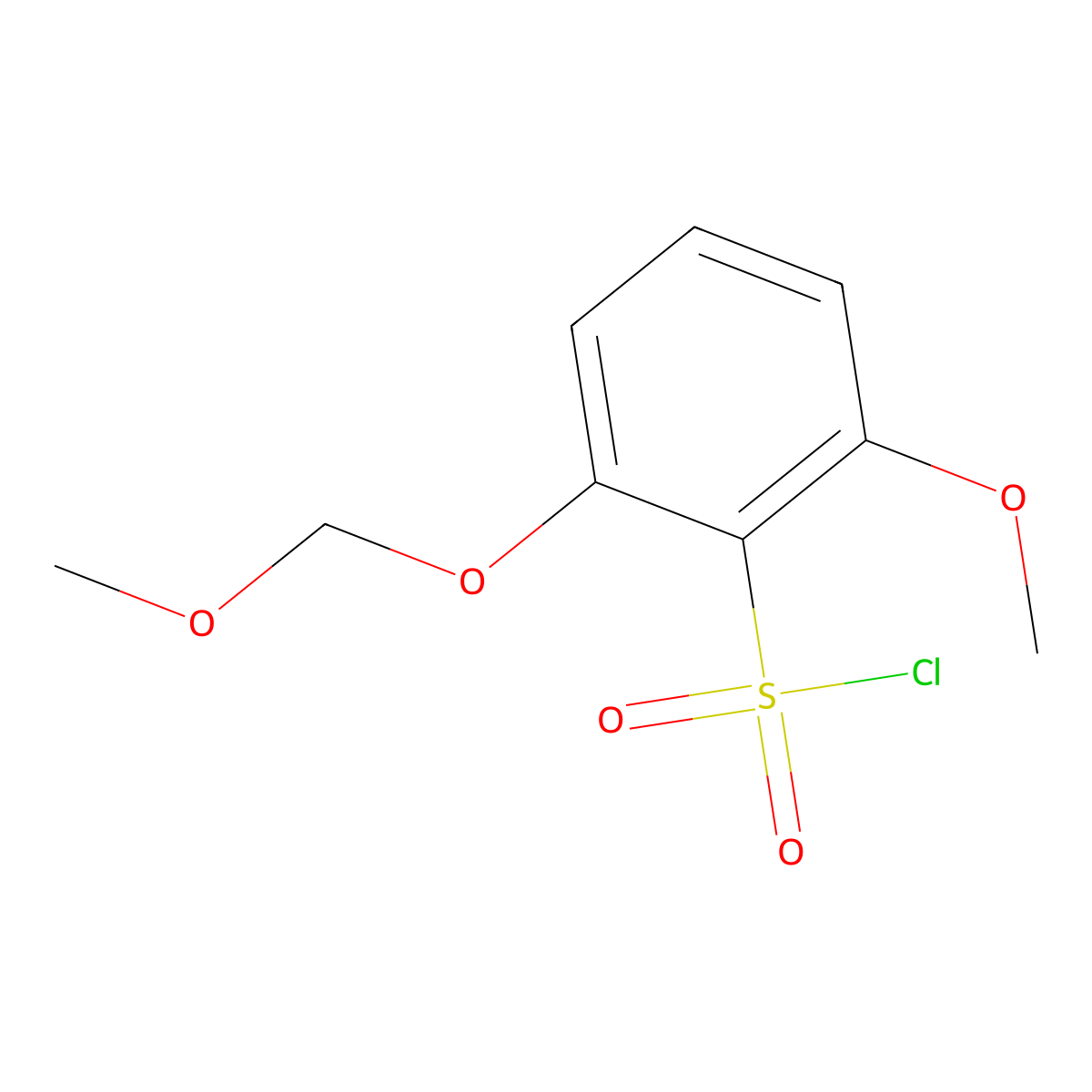 2-Methoxy-6-(methoxymethoxy)benzene-1-sulfonyl chloride molecular structure, CAS 2247102-83-4