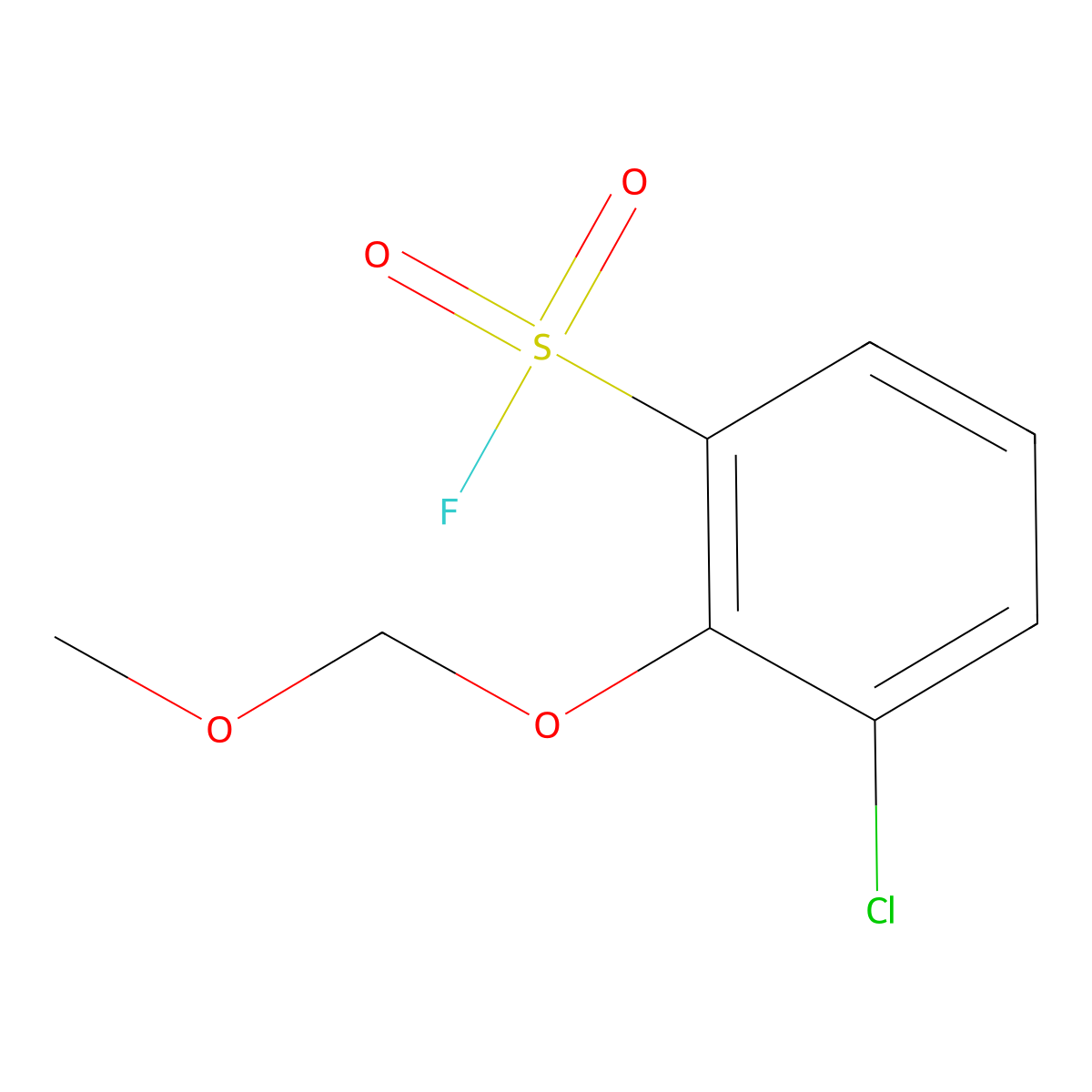 3-Chloro-2-(methoxymethoxy)benzene-1-sulfonyl fluoride molecular structure, CAS 2247102-87-8