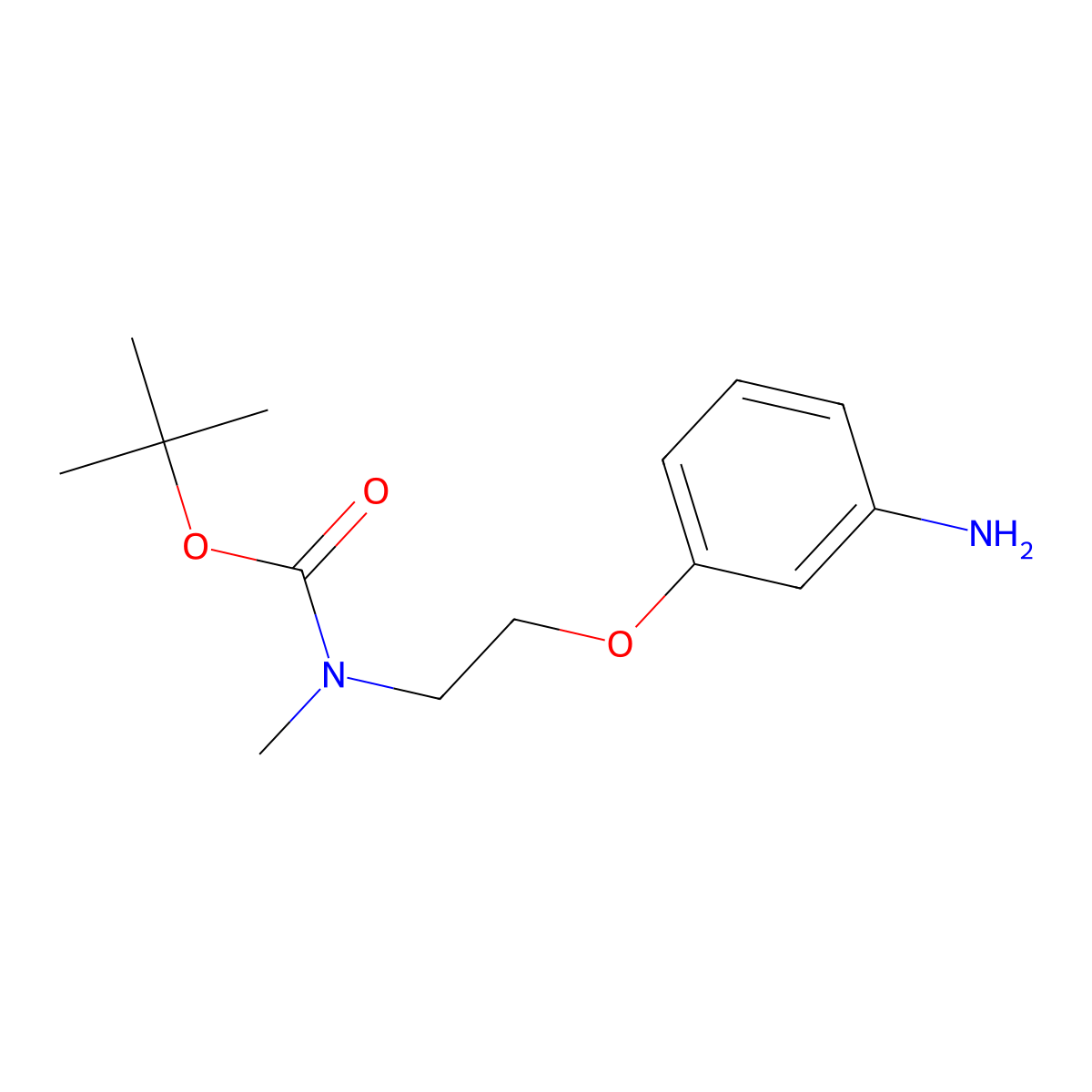 tert-Butyl N-[2-(3-aminophenoxy)ethyl]-N-methylcarbamate molecular structure, CAS 2247102-99-2