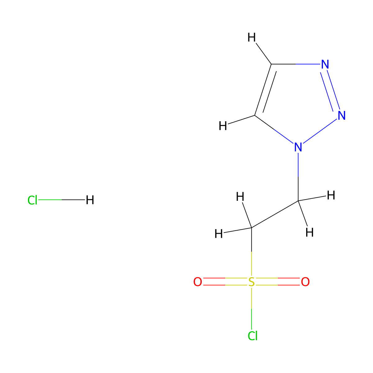 2-(Triazol-1-yl)ethanesulfonyl chloride;hydrochloride molecular structure, CAS 2247103-45-1