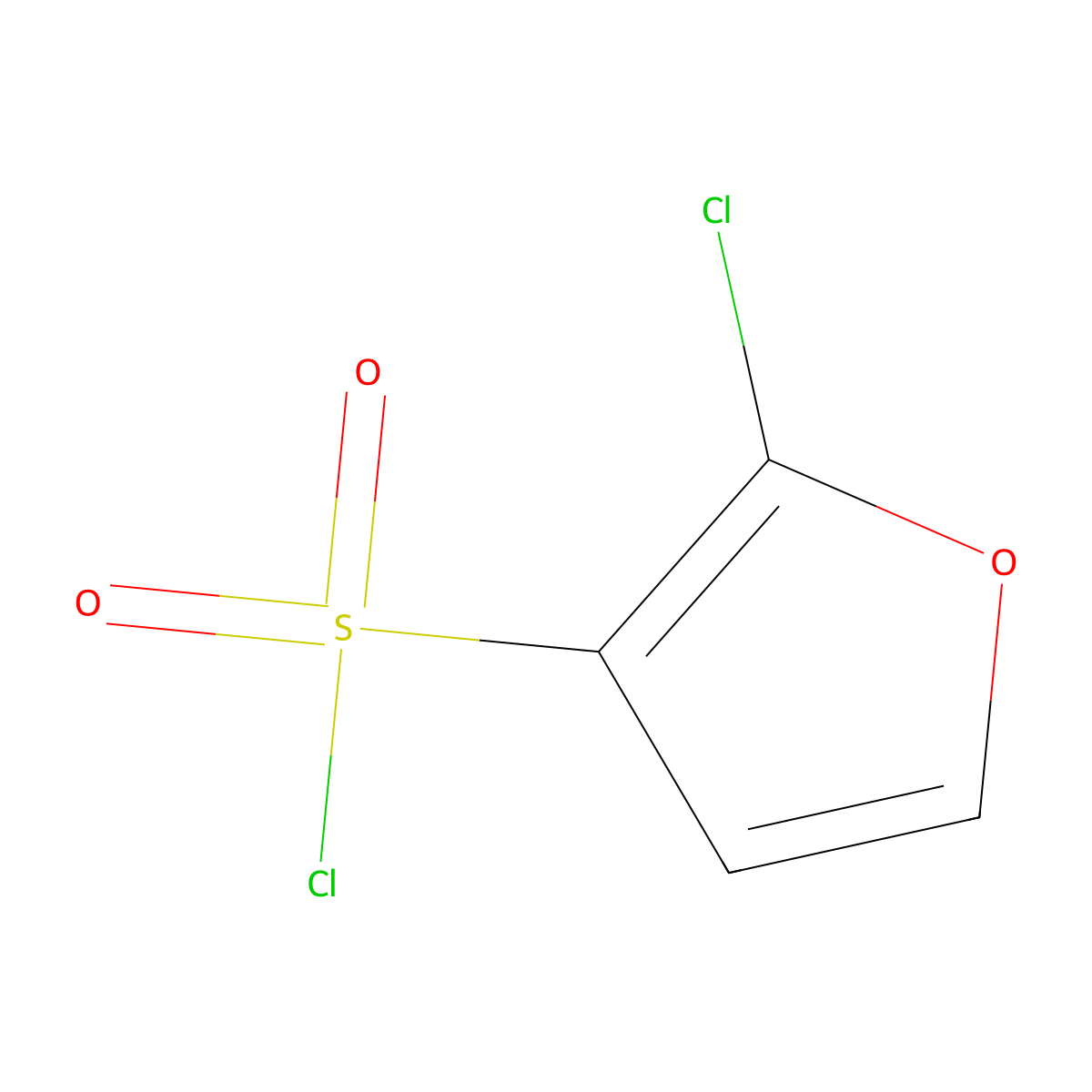 2-Chlorofuran-3-sulfonyl chloride molecular structure, CAS 2247103-49-5