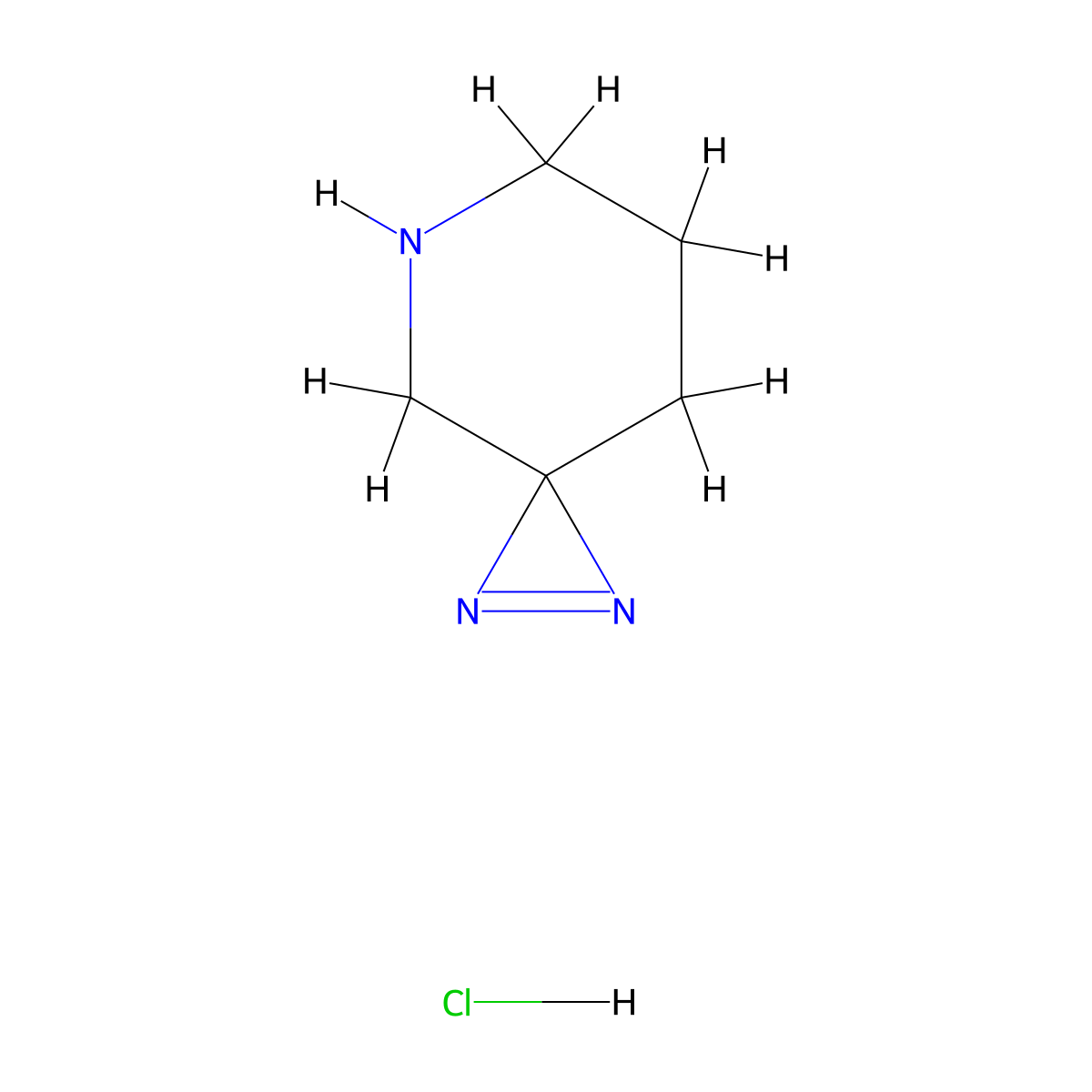 1,2,5-Triazaspiro[2.5]oct-1-ene hydrochloride molecular structure, CAS 2247103-50-8