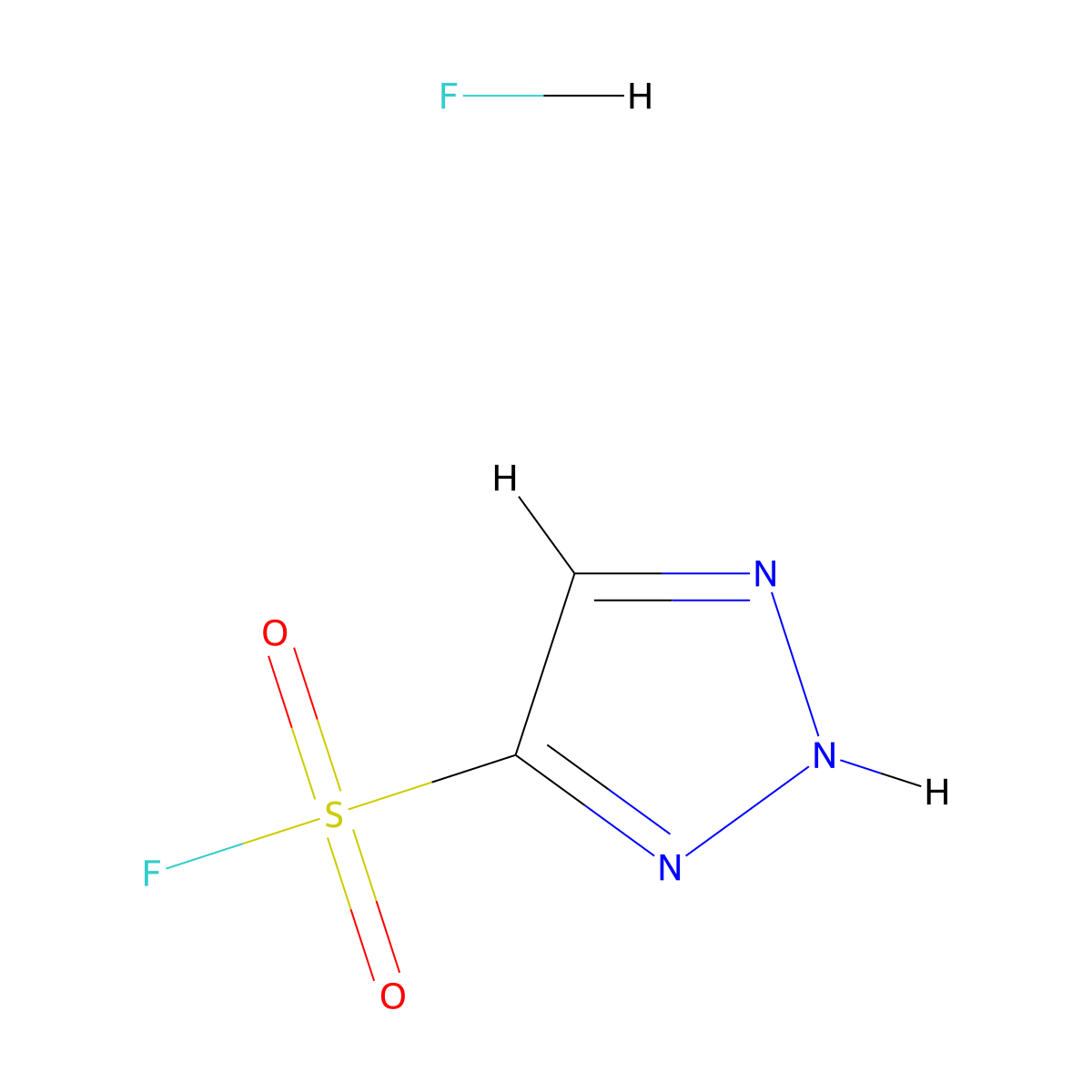 2H-1,2,3-triazole-4-sulfonyl fluoride hydrofluoride molecular structure, CAS 2247103-77-9