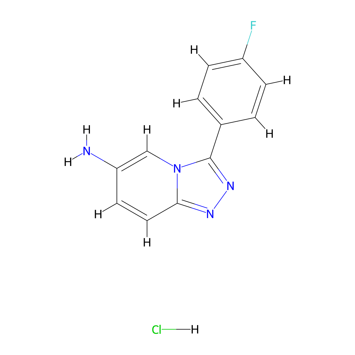 3-(4-Fluorophenyl)-[1,2,4]triazolo[4,3-a]pyridin-6-amine hydrochloride molecular structure, CAS 2247103-78-0