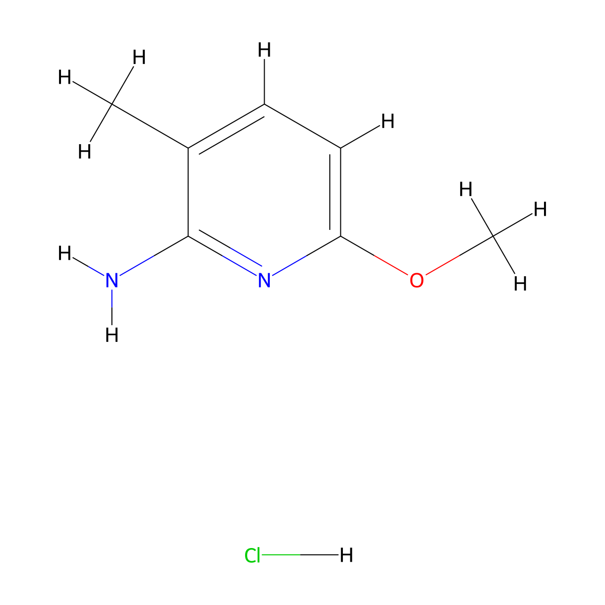 6-Methoxy-3-methylpyridin-2-aminehydrochloride molecular structure, CAS 2247103-81-5