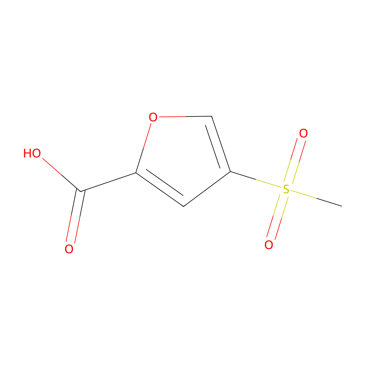 4-Methanesulfonylfuran-2-carboxylic acid molecular structure, CAS 2247103-84-8