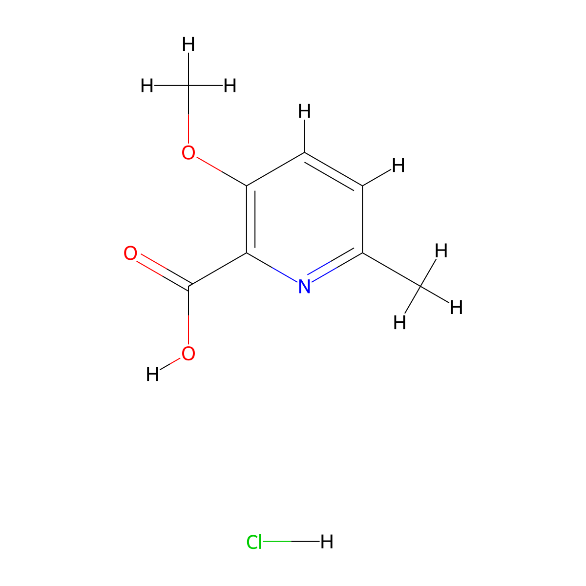 3-Methoxy-6-methylpyridine-2-carboxylic acid hydrochloride molecular structure, CAS 2247103-91-7